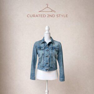 Fossil Denim Jacket XS Light Wash Jean Jacket